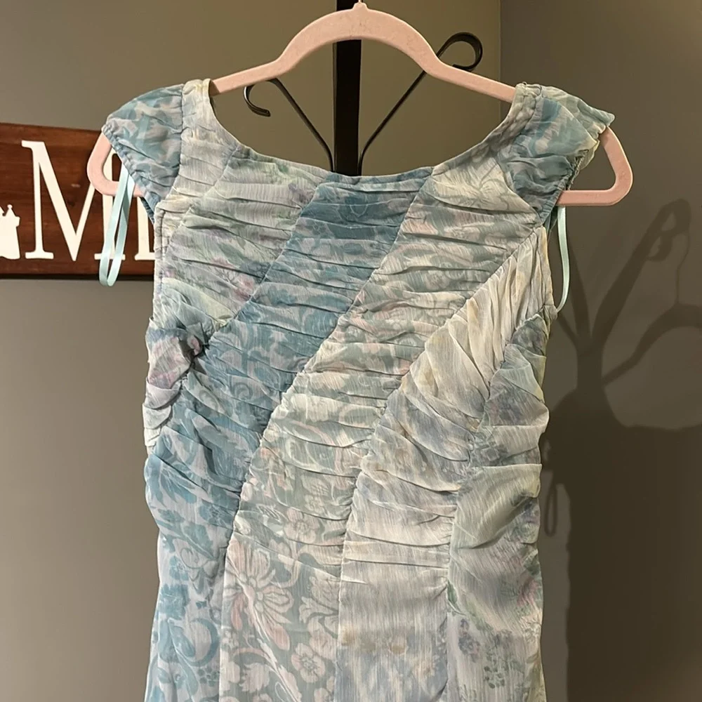 NWOT Free People Gorgeous mixed media ocean combo  heart to heart midi dress. 4 - Picture 5 of 16